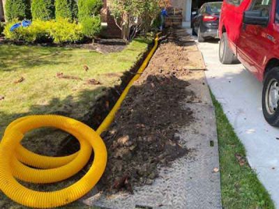 French Drain System Construction